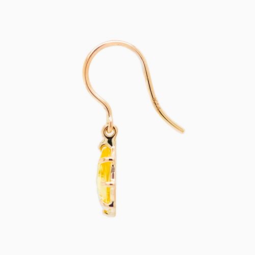 Organic-Shape Natural Yellow Sapphire Dangle Earrings, 14k gold